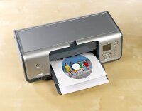 AVERY Zweckform L6043-100 selbstklebende CD-Etiketten (200 blickdichte CD-Aufkleber, Ø 117mm auf A4, ClassicSize, Papier matt, bedruckbare Klebeetiketten für alle A4-Drucker) 100 Blatt, weiß
