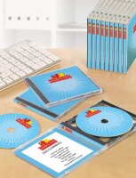 AVERY Zweckform C32250-25 CD-Einleger (25 CD-Cover, 151x118mm auf A4, Vorder- und Rückseite für Standard-Cases, hochwertiges Kartenmaterial, mikroperforiert, Inlays zum Bedrucken) 25 Blatt, weiß
