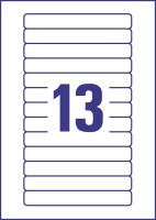 AVERY Zweckform L4746REV-25 Etiketten für VHS-Videokassetten (A4, 325 Stück, 147,3 x 20 mm, 25 Blatt) weiß