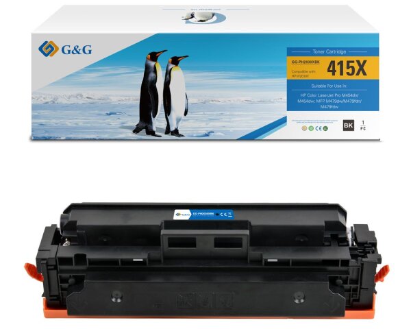 G&G XL-Toner kompatibel zu HP 415X/ W2030X (OHNE CHIP) Schwarz