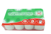 8 Rollen Toilettenpapier - 2-lagig - 250 Blatt - weiß