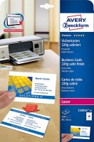 AVERY Zweckform C32016-25 Premium Visitenkarten, blanko...