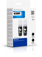 KMP Doublepack E186 schwarz Tintenpatrone ersetzt Epson EcoTank 1105 (T00Q1)