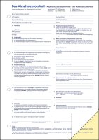AVERY Zweckform 1785 Bauabnahmeprotokoll (Formularbuch, DIN A4, selbstdurchschreibend, mit integrierter Mängelliste, je 2x32 Blatt) weiß/gelb