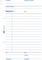 AVERY Zweckform 1307 Rapport (A5, mit 2 Blatt Blaupapier, von Rechtsexperten geprüft, für Deutschland und Österreich zur Dokumentation von Arbeitsleistung und Materialverbrauch, 100 Blatt) weiß