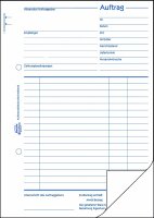 AVERY Zweckform 756 Auftrag (A5, 2x50 Blatt, mit einem Blatt Blaupapier und einem Durchschlag, zur systematischen Erfassung aller relevanten Auftragspositionen) weiß