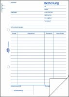 AVERY Zweckform 1406 Bestellung (A5, 2x50 Blatt, mit einem Blatt Blaupapier und einem blanko Durchschlag, zur systematischen Erfassung aller relevanten Bestellpositionen) weiß
