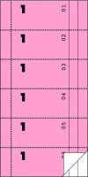 AVERY Zweckform 831 Bonbuch (105x198mm, 300 Bons mit Kellner-Nr. 1, mit einem Blatt Blaupapier und je einem Durchschlag, 1 Block mit 300 Stück, ideal für den Gastronomiebedarf) rosa/weiß