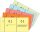 AVERY Zweckform 868 Nummernblock, Kompaktblock, farbig sortiert, 30 Stück, gelb, orange, rot, blau, grün