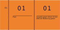 AVERY Zweckform 869-10-1 Nummernblock (105x53mm, 1.000 fortlaufend nummerierte Abrisse von 1-100 pro Block, 10 Blöcke mit je 100 Nummern, ideal für Veranstaltungen aller Art, Tombolas) orange