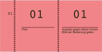AVERY Zweckform 869-10-3 Nummernblock (105x53mm, 1.000 fortlaufend nummerierte Abrisse von 1-100 pro Block, 10 Blöcke mit je 100 Nummern, ideal für Veranstaltungen aller Art, Tombolas) rot