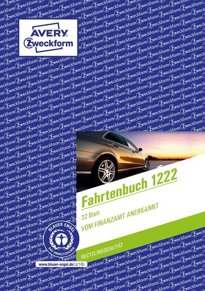 AVERY Zweckform 1222 Fahrtenbuch (für PKW vom Finanzamt anerkannt, A5, 6,99  €