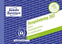 AVERY Zweckform 303 Ausgabebeleg mit Dokumentendruck (A6 quer, von Rechtsexperten geprüft, für Deutschland zur ordnungsgemäßen, kostengünstigen Buchführung, 50 Blatt) gelb