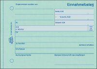 AVERY Zweckform 304 Einnahmebeleg mit Dokumentendruck (A6 quer, von Rechtsexperten geprüft, für Deutschland zur ordnungsgemäßen, kostengünstigen Buchführung, 50 Blatt) grün
