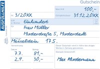 AVERY Zweckform 361 Gutschein (A6 quer, mit 1 Blaupapier, von Rechtsexperten geprüft, fälschungssicher, mit Ausfüllhilfe, für Deutschland zum Erstellen von Gutschriften, 2x50 Blatt) weiß/gelb