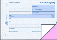 AVERY Zweckform 1710 Kassa-Ausgang speziell für Österreich (A6 quer, 2x40 Blatt, selbstdurchschreibend mit farbigem Durchschlag, fälschungssicherer Dokumentendruck) weiß/rosa
