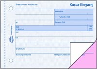 AVERY Zweckform 1711 Kassa-Eingang speziell für Österreich (A6 quer, 2x40 Blatt, selbstdurchschreibend mit farbigem Durchschlag, fälschungssicherer Dokumentendruck) weiß/rosa