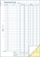 AVERY Zweckform 1768 Kassenabrechnung (A4, mit MwSt.-Spalte, von Rechtsexperten geprüft, mit Ausfüllhilfe, für Deutschland und Österreich zum Erfassen von Ein- und Ausgaben, 2x40 Blatt) weiß/gelb