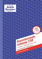 AVERY Zweckform 1758 Kassenbestandsrechnung (A5,...