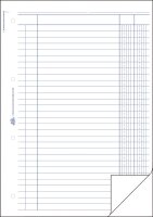 AVERY Zweckform 450 Kolonnen-Durchschreibbuch 2 Kolonnen (A4, mit 1 Blatt Blaupapier, Spaltenbuch, Geschäftsbuch, für Deutschland und Österreich zum Erstellen von Original und Kopie, 2x50 Blatt) weiß