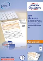 AVERY Zweckform 2817 Sepa-Überweisung, (A4, inkl. Software-CD, von Rechtsexperten geprüft, für Deutschland, zum einfachen Erstellen von Überweisungen am PC, 100 Blatt) weiß