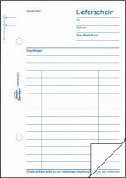 AVERY Zweckform 724 Lieferschein (A6, 2x50 Blatt, mit einem Blatt Blaupapier und einem blanko Durchschlag, zur systematischen Erfassung aller relevanten Lieferpositionen) weiß