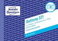AVERY Zweckform 321 Quittungsblock (A6 quer, 2x50 Blatt,...