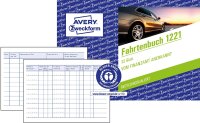 AVERY Zweckform 1221 Fahrtenbuch für PKW (vom Finanzamt anerkannt, A6 quer, 100% recyceltes Altpapier, Blauer Engel, 32 Seiten für 310 Fahrten, für DE/AT zur Abgrenzung von Privat-/Geschäftsfahrten)
