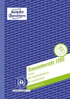 AVERY Zweckform 1265 Kassenbericht (A5, Recycling-Papier, mikroperforiert, von Rechtsexperten geprüft, für Deutschland und Österreich zur ordnungsgemäßen, kostengünstigen Buchführung, 50 Blatt) weiß