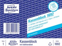 AVERY Zweckform 1692 Kassenblock (A6, 10-er Pack, 2 x 50...