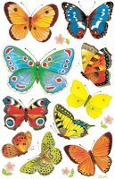 AVERY Zweckform 4462 Papier Sticker Schmetterlinge 30 Aufkleber (für Jungen, Mädchen und Erwachsene, Gastgeschenk, Kindergeburtstag, Mitgebsel, Schatzsuche, zum Spielen, Sammeln, Basteln, Verschenken)