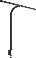 Unilux LED Schreibtischlampe Strata zum Klemmen, schwarz, dimmbar, 80 cm breit, mit Lichtsensor, IP23, 700lm, 6400K, 12,7W [Energieklasse E]