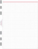 Chronoplan 50304 karierte Kalendereinlagen zum Nachfüllen für Terminplaner (A5-Format, 50 karierte Blätter mit Universallochung, 80g/m², ideal für Notizen und Skizzen, für viele Organizer)