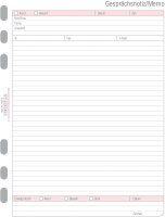 Chronoplan 50312 Gesprächsnotiz Kalendereinlagen zum Nachfüllen für Terminplaner (A5-Format, 40 Gesprächsnotizen mit Universallochung, 80g/m², Kundenkontakte, Ergebnisse und Aufgaben notieren)