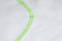 MAKIAN Molton Baby Waschlappen Set mit Schlaufe, 30x30 cm - 15 Stück Moltontücher aus 100% Baumwolle, schadstoffgeprüft nach Öko-Tex Standard 100 - Weiß mit buntem Rand (Blau Grün Rot Lila)