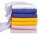 MAKIAN Mullwindeln / Spucktücher - 8er Pack, 80x80 cm, ÖKO-TEX zertifizierte Premium Qualität - doppelt gewebte Stoffwindeln/Mulltücher mit verstärkter Umrandung, kochfest - Mehrfarbig Gelb Blau Grau Weiss