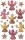 AVERY Zweckform 52296 Aufkleber Weihnachten 7 Engel mit 11 Sternen in rosé/gold (Weihnachtssticker aus 3D-Folie, selbstklebende Weihnachtdeko für Karten, Geschenke, DIY) 1 Bogen mit 18 Stickern