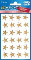 AVERY Zweckform 52419 Aufkleber Weihnachten 24 goldene Sterne (Weihnachtssticker aus Effektfolie, selbstklebende Weihnachtdeko für Karten, Geschenke, DIY) 1 Bogen mit 24 Sternstickern