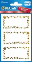 AVERY Zweckform 52622 Aufkleber Weihnachten 6 Geschenkaufkleber (Weihnachtssticker mit Goldprägung, selbstklebende Weihnachtsdeko für Beschriftung, Geschenke, DIY) 2 Bogen mit je 3 Stickern
