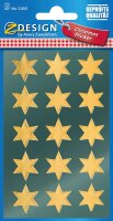 AVERY Zweckform 52801 Aufkleber Weihnachten 30 goldene Sterne (Weihnachtssticker aus Glanzpapier, selbstklebende Weihnachtdeko für Karten, Geschenke, DIY) 2 Bogen mit je 15 Sternstickern