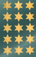 AVERY Zweckform 52801 Aufkleber Weihnachten 30 goldene Sterne (Weihnachtssticker aus Glanzpapier, selbstklebende Weihnachtdeko für Karten, Geschenke, DIY) 2 Bogen mit je 15 Sternstickern