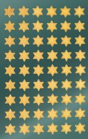 AVERY Zweckform 52802 Aufkleber Weihnachten 108 goldene Sterne (Weihnachtssticker aus Glanzpapier, selbstklebende Weihnachtdeko für Karten, Geschenke, DIY) 2 Bogen mit je 54 Sternstickern
