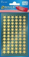 AVERY Zweckform 52805 Aufkleber Weihnachten 144 goldene Sterne (Weihnachtssticker aus Glanzpapier, selbstklebende Weihnachtsdeko für Karten, Geschenke, DIY) 2 Bogen mit je 72 Sternstickern