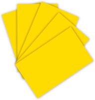 folia 6314 - Tonpapier 130 g/m², Tonzeichenpapier in bananengelb, DIN A3, 50 Bogen, als Grundlage für zahlreiche Bastelarbeiten