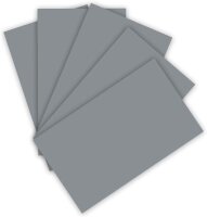 folia 6384 - Tonpapier 130 g/m², Tonzeichenpapier in steingrau, DIN A3, 50 Bogen, als Grundlage für zahlreiche Bastelarbeiten