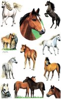 AVERY Zweckform 53483 glitzer Papier-Sticker Pferde 22 Aufkleber (für Mädchen, Mitgebsel, Gastgeschenk, Kindergeburtstag, Schatzsuche, Belohnung, zum Spielen, Sammeln, Basteln, Verschenken)