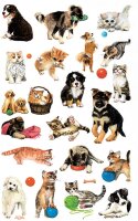 AVERY Zweckform 53487 Kinder Sticker Hunde Katzen 63...
