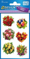 AVERY Zweckform 54383 Deko Sticker Blumenstrauß 12 Aufkleber