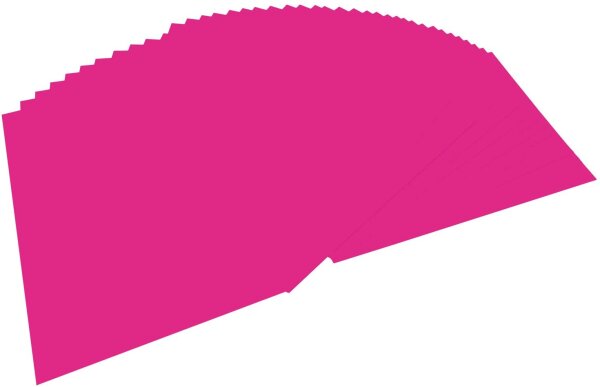 folia 6423 - Tonpapier pink, DIN A4, 130 g/qm, 100 Blatt - zum Basteln und kreativen Gestalten von Karten, Fensterbildern und für Scrapbooking