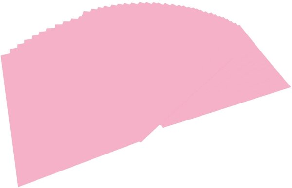 folia 6426 - Tonpapier rosa, DIN A4, 130 g/qm, 100 Blatt - zum Basteln und kreativen Gestalten von Karten, Fensterbildern und für Scrapbooking